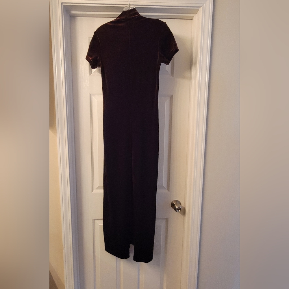 Dark brown velvety dress